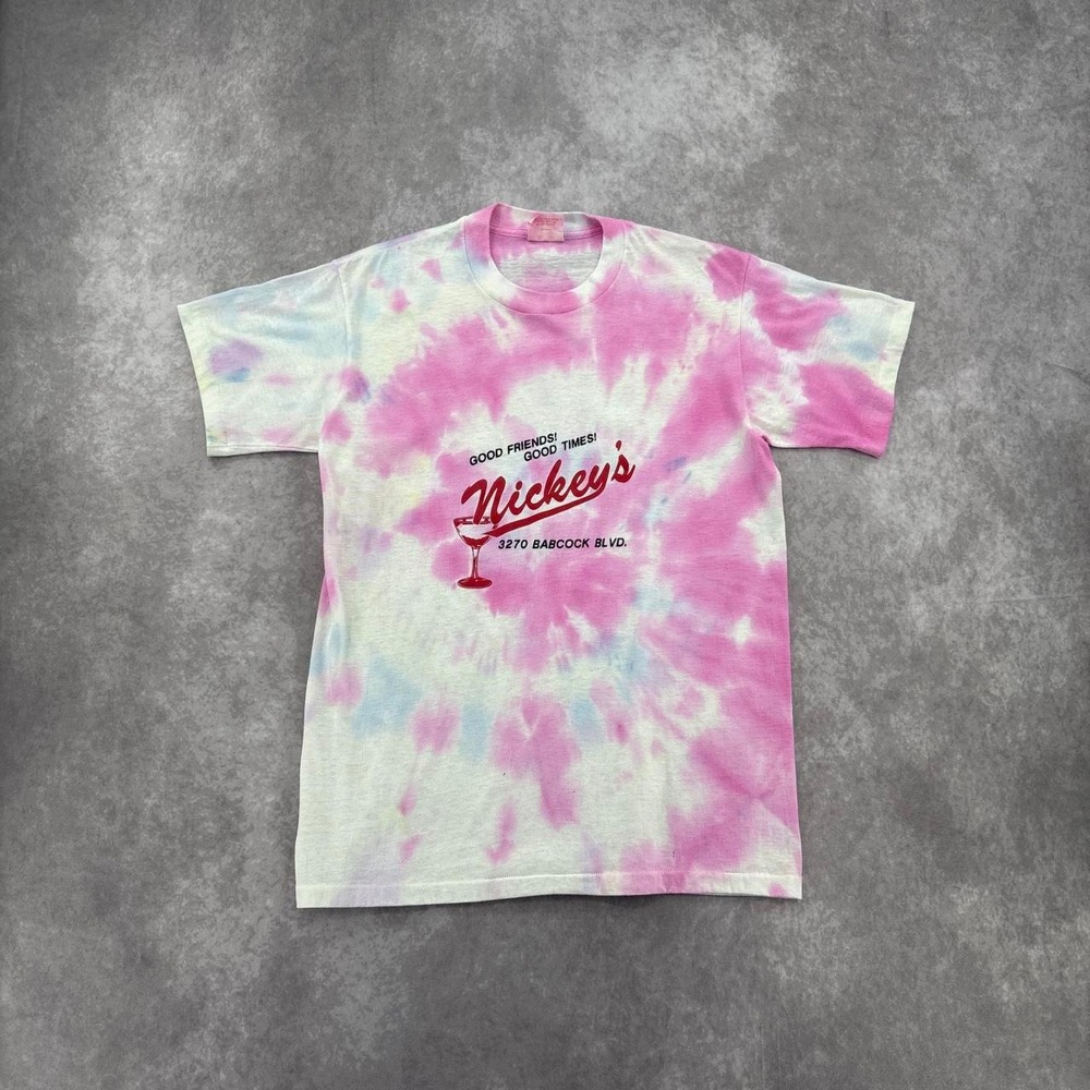Vintage Sportswear II Mickey's Bar Graphic Tie-Dye Single Stitch Tee Size L